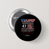 Donald Trump 47. Präsident 2025 Amtseinführung USA Button (Vorne & Hinten)