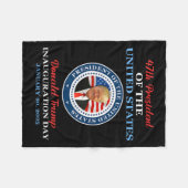 Donald Trump 47. Präsident 2025 Amtseinführung USA Fleecedecke (Vorderseite (Horizontal))