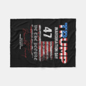 Donald Trump 47. Präsident 2025 Amtseinführung USA Fleecedecke (Vorderseite (Horizontal))