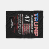 Donald Trump 47. Präsident 2025 Amtseinführung USA Fleecedecke (Vorderseite (Horizontal))