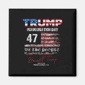 Donald Trump 47. Präsident 2025 Amtseinführung USA Magnet (Vorne)