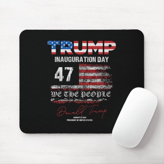 Donald Trump 47. Präsident 2025 Amtseinführung USA Mousepad (Mit Mouse)