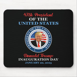 Donald Trump 47. Präsident 2025 Amtseinführung USA Mousepad