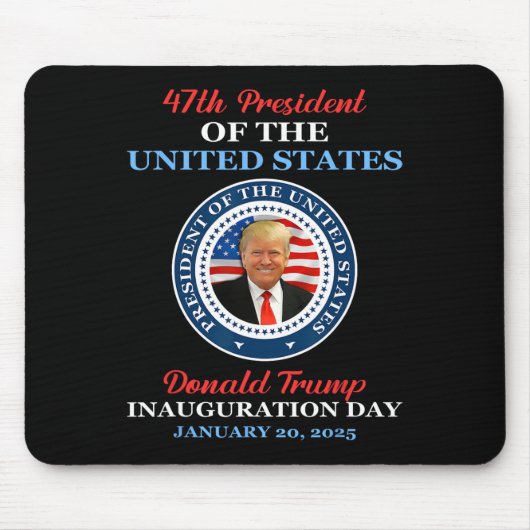 Donald Trump 47. Präsident 2025 Amtseinführung USA Mousepad (Vorne)