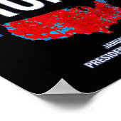 Donald Trump 47. Präsident 2025 Amtseinführung USA Poster (Ecke)