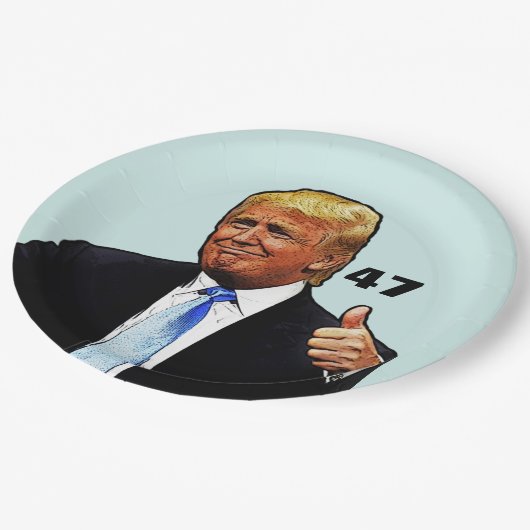 DONALD TRUMP 47. PRÄSIDENT PAPIER TELLER (Schrägansicht)