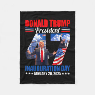 Donald Trump 47. Tag der Amtseinführung des Präsid Fleecedecke