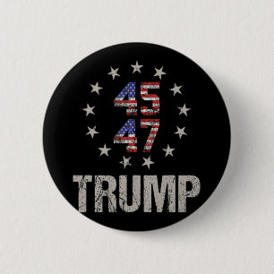 Donald Trump 47 US-Präsident 2024 Shirt Trump 47 Button