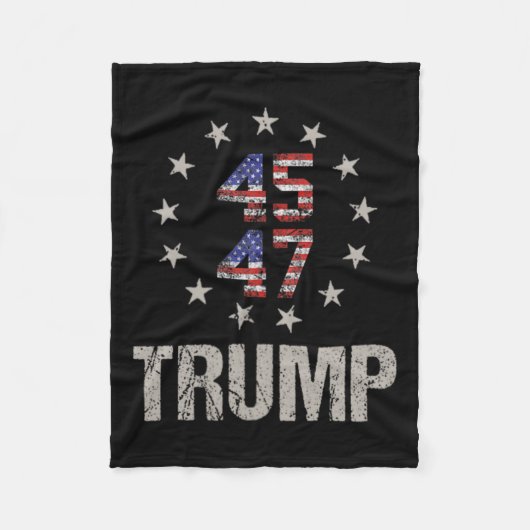 Donald Trump 47 US-Präsident 2024 Shirt Trump 47 Fleecedecke (Vorderseite)