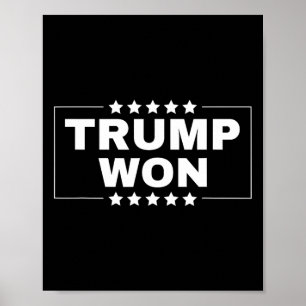 Donald Trump 47. US-Präsident T-Shirt Trump Won El Poster