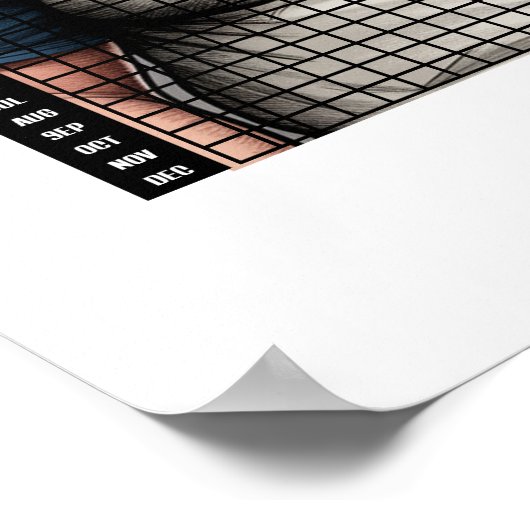 DONALD TRUMP 4 JAHRE BLACKOUT CALENDAR SPASS POSTER (Ecke)