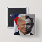 Donald Trump Abraham Lincoln Button (Vorne & Hinten)