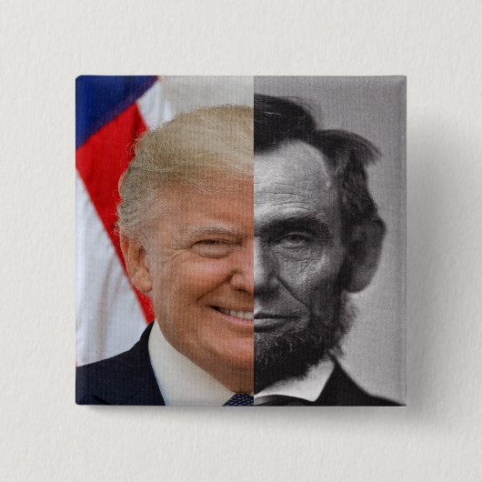 Donald Trump Abraham Lincoln Button (Vorderseite)