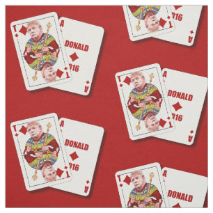 Donald Trump als Blackjack-Karten für Präsidente Stoff