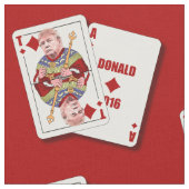 Donald Trump als Blackjack-Karten für Präsidenten Stoff (Nahaufnahme)