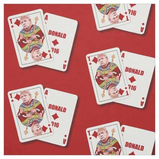 Donald Trump als Blackjack-Karten für Präsidenten Stoff (Muster)
