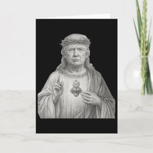 Donald Trump als Jesus - Glaube und Patriotismus f Karte