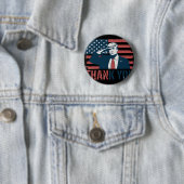 Donald Trump American Flag Präsident Danke Button (Beispiel)