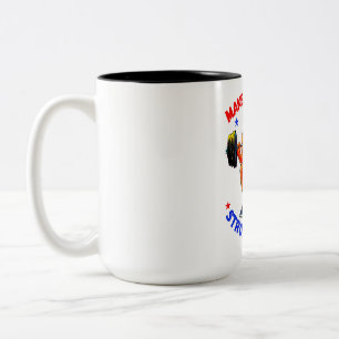 DONALD TRUMP - AMERIKA WIEDER STARK MACHEN ZWEIFARBIGE TASSE