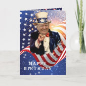 DONALD TRUMP AMERIKAN FLAG BIRTHDAY CARD KARTE (Vorderseite)