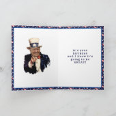 DONALD TRUMP AMERIKAN FLAG BIRTHDAY CARD KARTE (Innenseite)