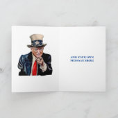 DONALD TRUMP AMERIKAN FLAG BIRTHDAY CARD KARTE (Innenseite)
