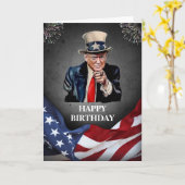 DONALD TRUMP AMERIKAN FLAG BIRTHDAY CARD KARTE (Gelbe Blume)