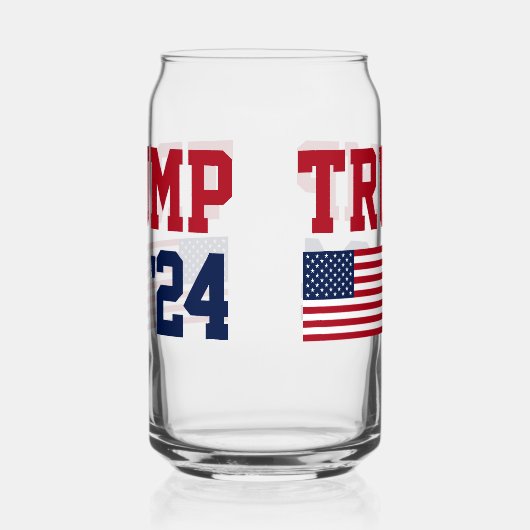 Donald Trump - Amerikanische Flagge 2024 Dosenglas (Rechts)