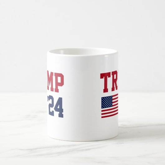 Donald Trump - Amerikanische Flagge 2024 Kaffeetasse (Mittel)