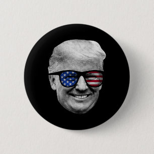 Donald Trump - Amerikanische Flagge am 4. Juli Button