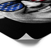 Donald Trump - Amerikanische Flagge am 4. Juli Poster (Ecke)