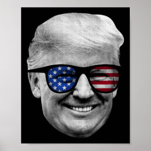 Donald Trump - Amerikanische Flagge am 4. Juli Poster