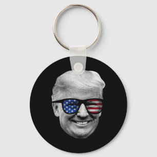 Donald Trump - Amerikanische Flagge am 4. Juli Schlüsselanhänger