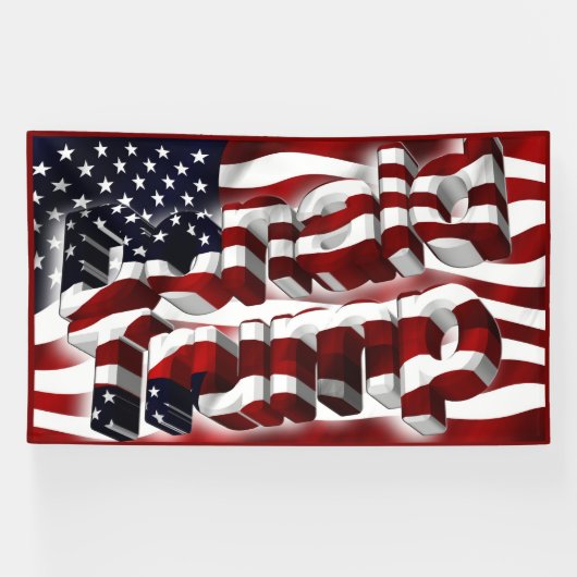 Donald Trump Amerikanische Flagge Banner (Horizontal)