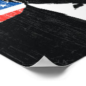 Donald Trump - Amerikanische Flagge - Benutzerdefi Poster (Ecke)