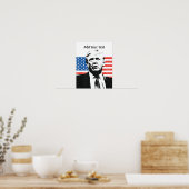Donald Trump - Amerikanische Flagge - Benutzerdefi Poster (Küche)