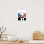 Donald Trump - Amerikanische Flagge - Benutzerdefi Poster (Küche)