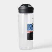 Donald Trump Amerikanische Flagge Custom Text Came Trinkflasche (Vorderseite)