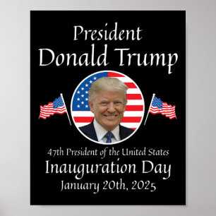 Donald Trump Amtseinführungstag 2025 47. Usa Präsi Poster