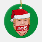DONALD TRUMP Angry Christmas Keramik Ornament (Vorne)
