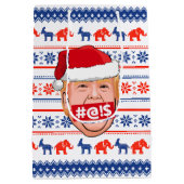 DONALD TRUMP Angry Christmas Mittlere Geschenktüte (Rückseite)