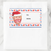 DONALD TRUMP Angry Christmas Rechteckiger Aufkleber (Tasche)