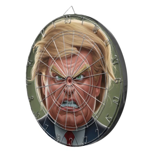 Donald Trump Angry Face Dartscheibe (Vorderseite rechts)