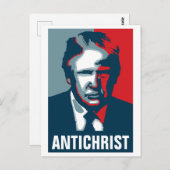 Donald Trump ANTICHRIST Postkarte (Vorne/Hinten)