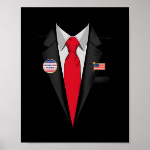 Donald Trump Anzug und Krawatte Halloween Kostüm  Poster