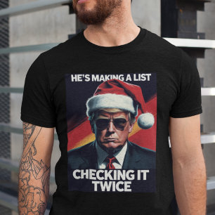 Donald Trump auf der Weihnachtsliste T-Shirt Polit