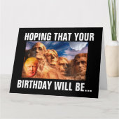 DONALD TRUMP AUF RUSHMORE BIG BIRTHDAY CARD KARTE (Vorderseite)