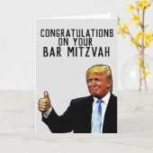 DONALD TRUMP BAR MITZVAH CARD KARTE (Gelbe Blume)