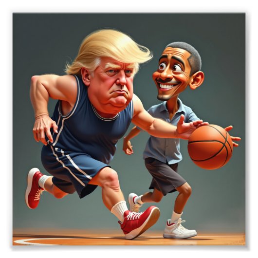 Donald Trump Barack Obama Fotodruck (Vorne)