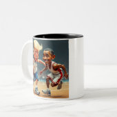 Donald Trump Barack Obama Zweifarbige Tasse (Vorderseite Links)